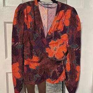 NWOT Zara multicolor blouse